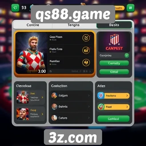 Interface do usuário em qs88.game é intuitiva e acessível