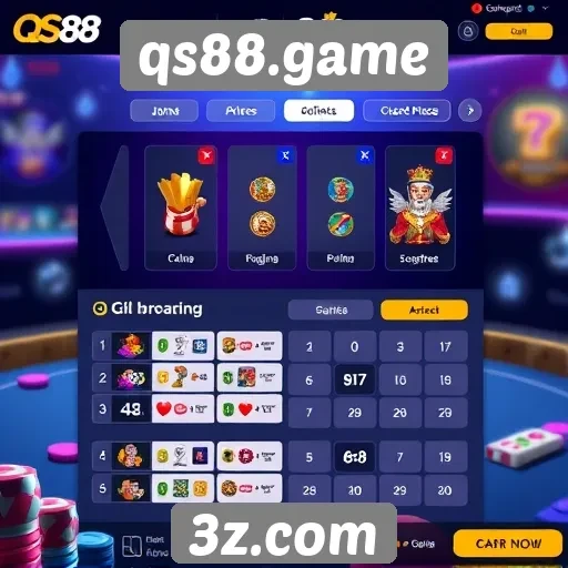 Explorando a interface do usuário do qs88.game
